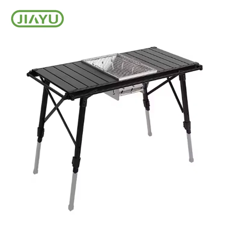 নিয়ন্ত্ৰণযোগ্য ভাঁজ কেম্পিং BBQ টেবুল